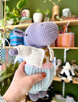 Peggy hippopotamus by The Crocheting Constable