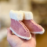 Baby booties with cuff