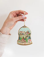 Bespoke Letterpress Enamel Christmas ornament