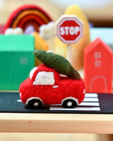 Tara Treasures felt Christmas truck with tree