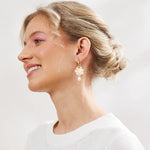 Martha Jean cloud and pearl earrings – gold swirl