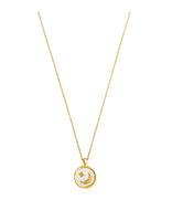 Tiger tree gold star and moon necklace