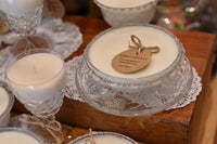 Vintage crystal bowl candle by  Ginki
