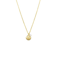 Gold shell & pearl necklace by Tiger Tree