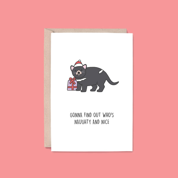 Tassie devil Christmas card by Hey Hunny