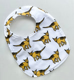 Huggables Tassie tiger baby bib