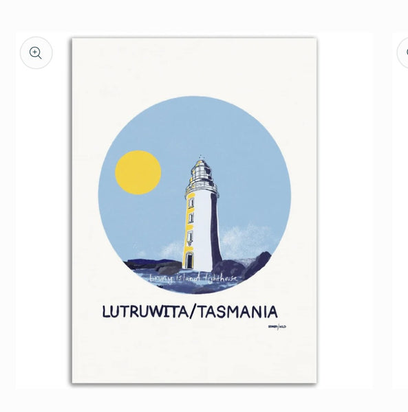 Bruny Island lighthouse A4 art print by Sense of Wild