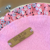 Embroidered name hoop
