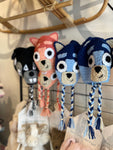 Bluey and Bingo beanie hats by Tracie