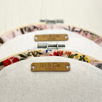 Embroidered name hoop