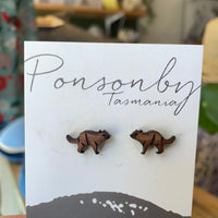 Tasmanian devil earring studs by Ponsonby