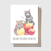 Greeting card — apple of my eye