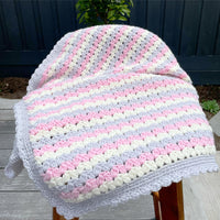 Custom ‘knots of love’ crochet blanket by Lily & Dot