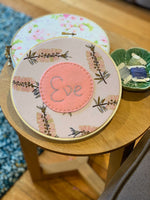 Embroidered name hoop