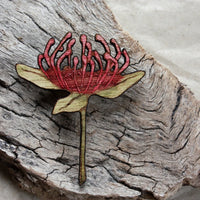 Tasmanian Waratah brooch by Grace Gladdish