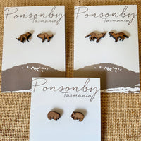 Tasmanian tiger earring studs by Ponsonby