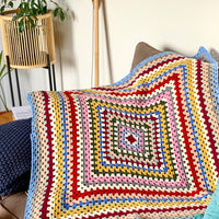 Custom order ‘granny square’ crochet blanket by Lily & Dot