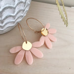 Foxie Collective Jumbo daisy hoop earrings