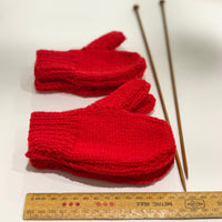 Hand-knitted mittens (toddler size)
