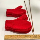 Hand-knitted mittens (toddler size)
