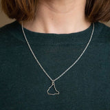 Silver Tasmania map necklace by Ruth Evenhuis
