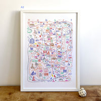 Hobart map illustration by Pofo Illo