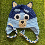 Bluey and Bingo beanie hats by Tracie