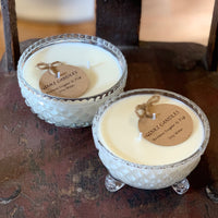 Vintage crystal bowl candle by  Ginki