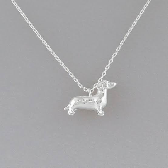 Dachshund Necklace in Sterling Silver, Sausage Dog Necklace – Huiyi Tan