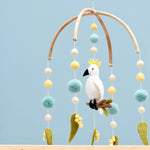 Felt cot mobile by Tara Treasures – cockatoo