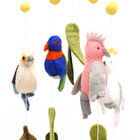 Felt cot mobile by Tara Treasures – Australian Birds